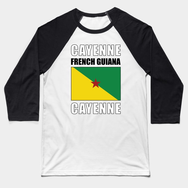 Flag of French Guiana Baseball T-Shirt by KewaleeTee